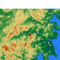 Nearby Forecast Locations - 括苍山 - 图