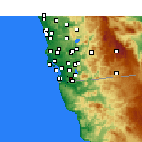 Nearby Forecast Locations - San Diego AP/B - 图