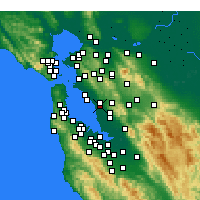 Nearby Forecast Locations - 海沃德 - 图