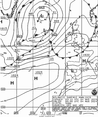 NOAA Fronts 星期日 04.08.2024 00 UTC