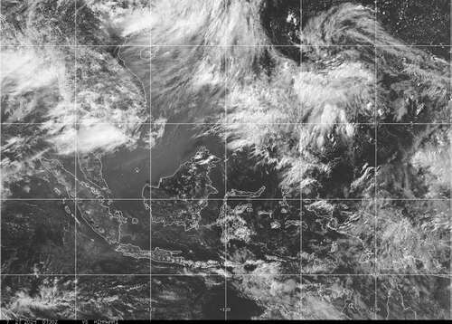 卫星云图 可见 Oceania 印度尼西亚 2024年7月27日 北京时间 15:30