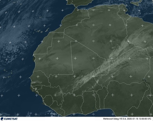 卫星云图 可见 Africa 西 2025年1月15日 北京时间 20:00