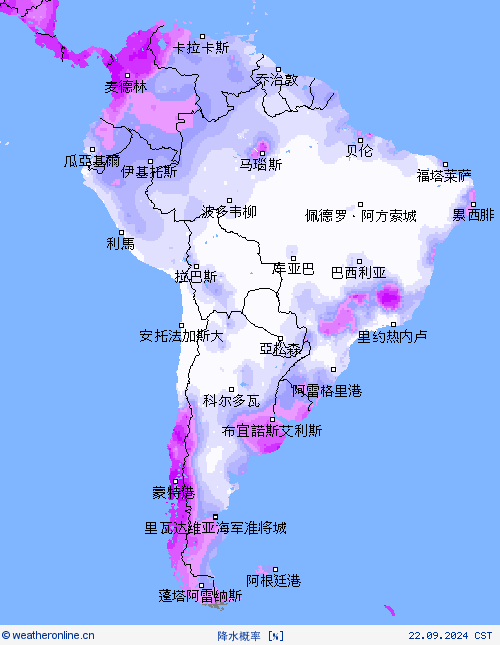 降水概率 预报图