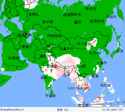 雷暴 预报图