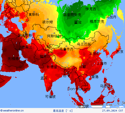 最高温度 预报图