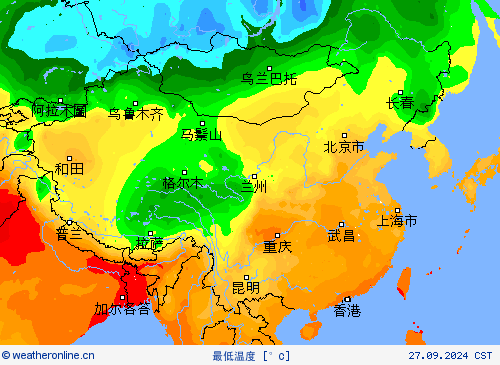 最低温度 预报图