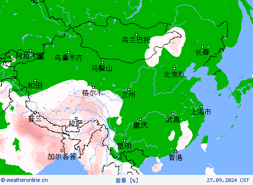 雷暴 预报图