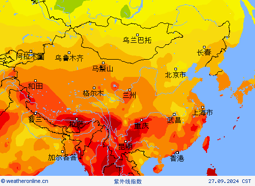 紫外线指数 预报图