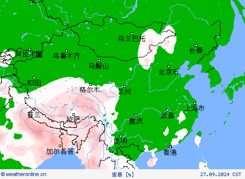 雷暴 预报图