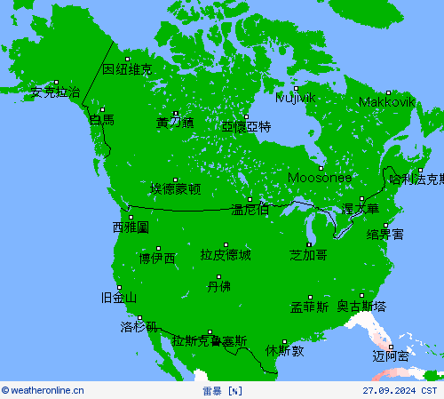 雷暴 预报图