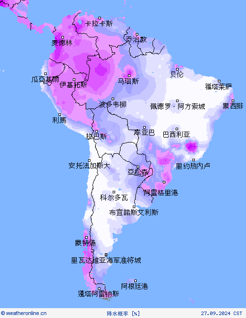 降水概率 预报图