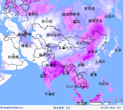 降水概率 预报图