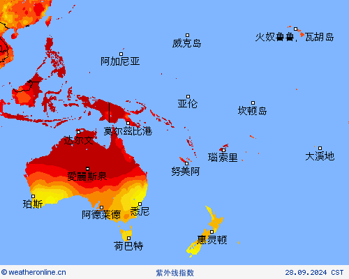 紫外线指数 预报图