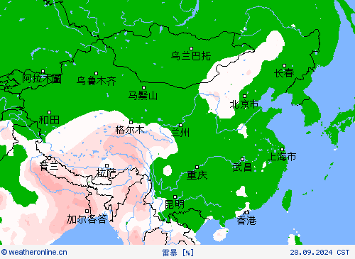 雷暴 预报图