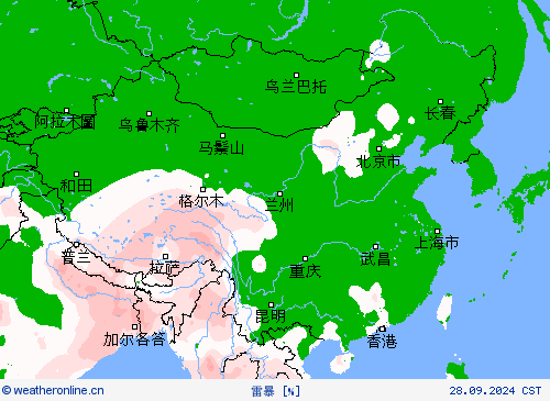 雷暴 预报图