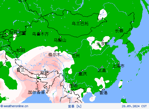 雷暴 预报图