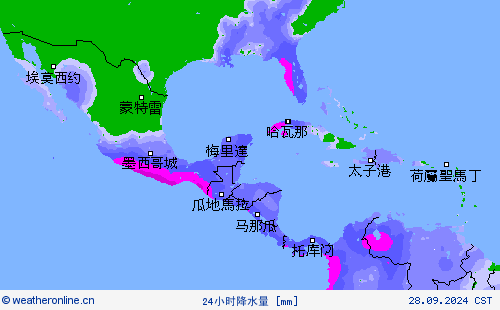 24小时降水量 预报图