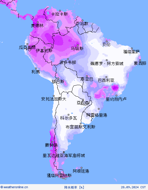 降水概率 预报图