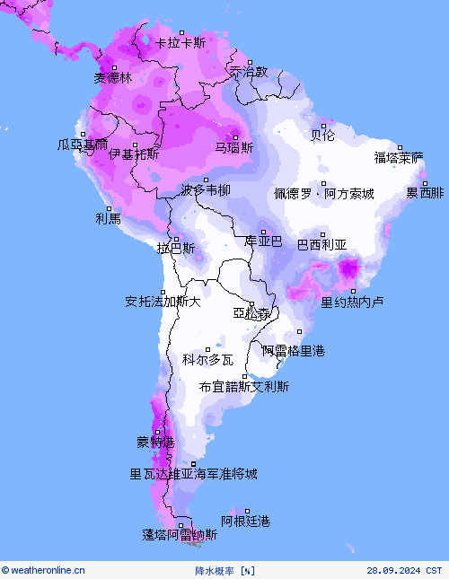 降水概率 预报图