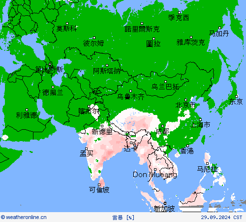 雷暴 预报图