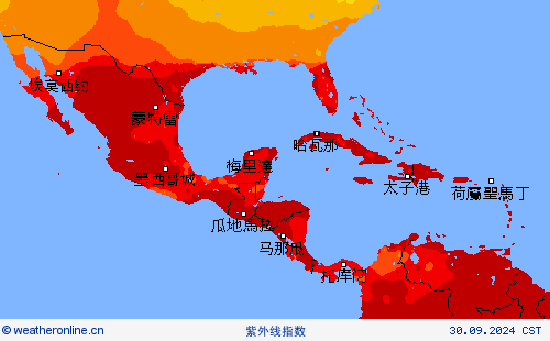 紫外线指数 预报图