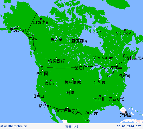 雷暴 预报图