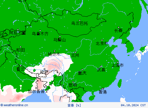 雷暴 预报图