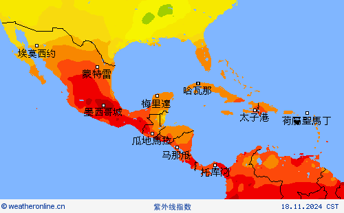 紫外线指数 预报图