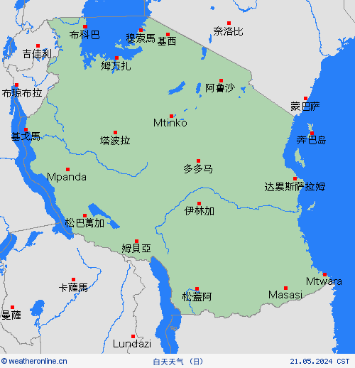 一览表 坦桑尼亚 非洲 预报图