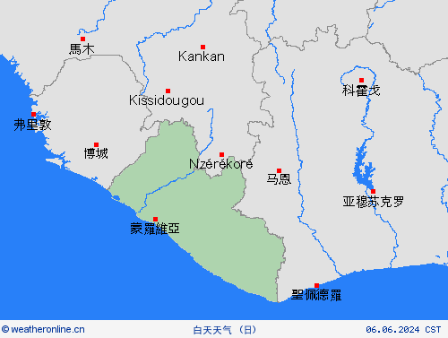 一览表 利比里亚 非洲 预报图