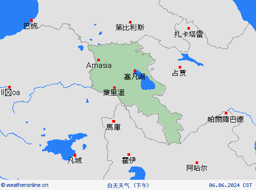 一览表 亚美尼亚 亚洲 预报图
