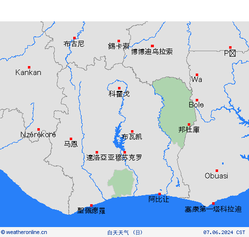 一览表  科特迪瓦 非洲 预报图