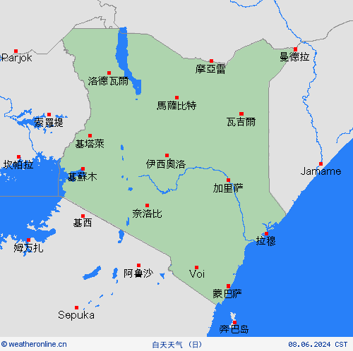 一览表 肯尼亚 非洲 预报图