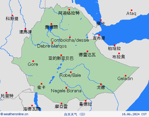 一览表 埃塞俄比亚 非洲 预报图