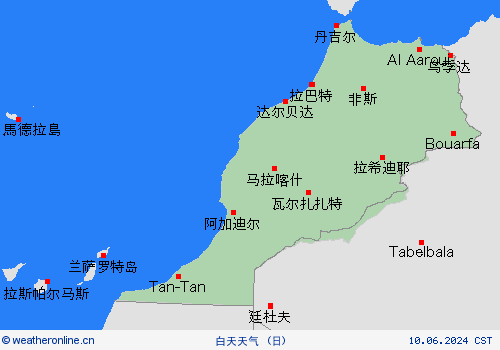 一览表 摩洛哥 非洲 预报图