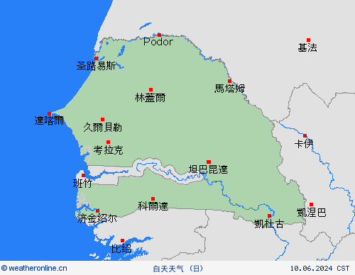 一览表 塞内加尔 非洲 预报图