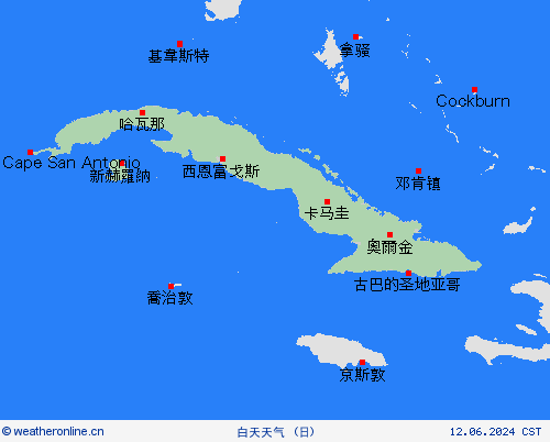 一览表 古巴 中美洲 预报图