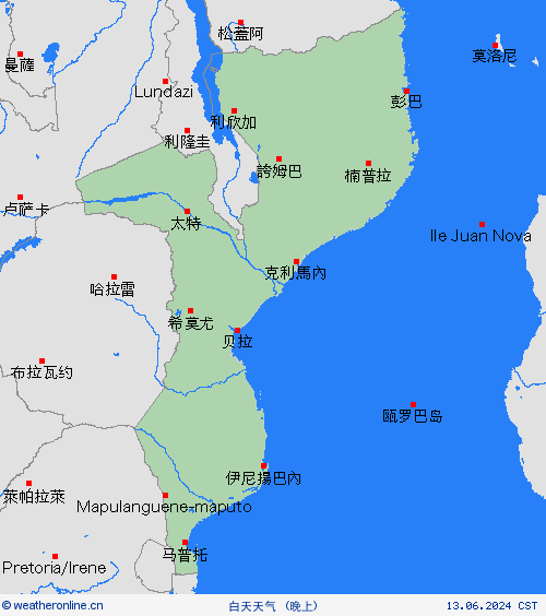 一览表 莫桑比克 非洲 预报图