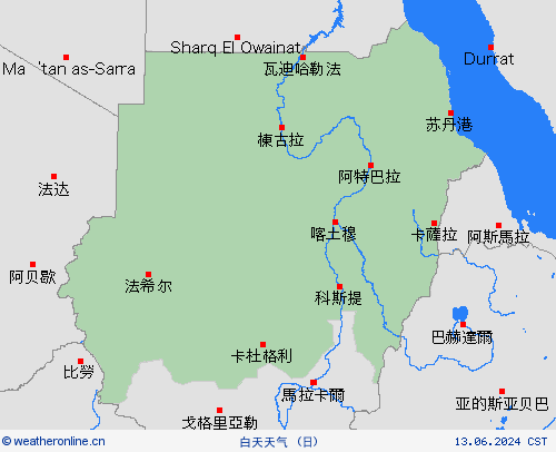 一览表 苏丹 非洲 预报图