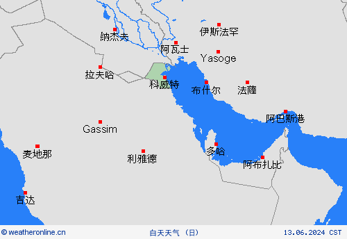 一览表 科威特 亚洲 预报图