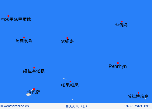 一览表 吉里巴斯 大洋洲 预报图