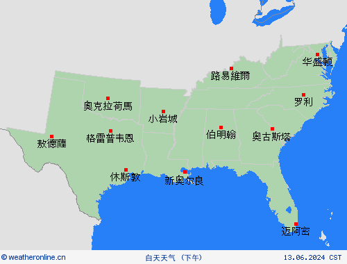 一览表  北美洲 预报图