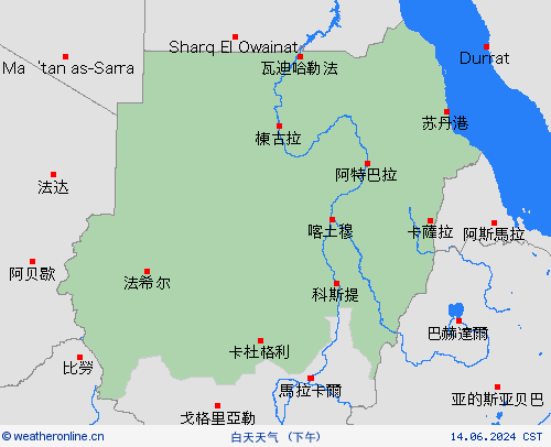 一览表 苏丹 非洲 预报图