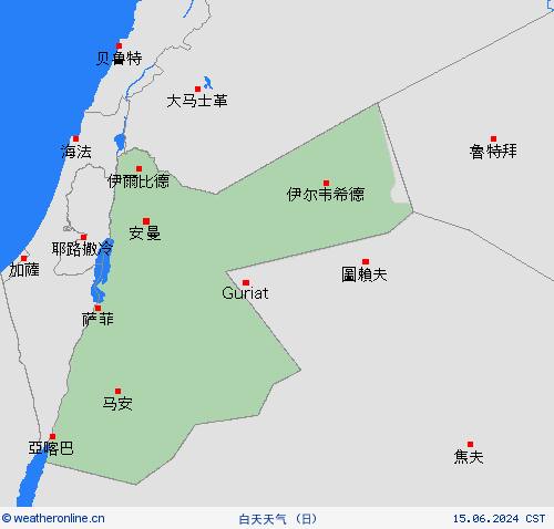 一览表 约旦 亚洲 预报图