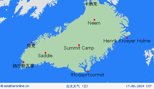 一览表 格陵兰 欧洲 预报图