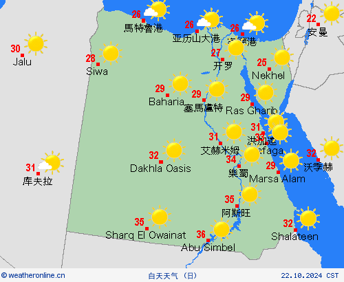 一览表 埃及 非洲 预报图