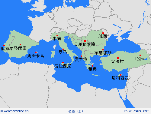 公路  欧洲 预报图