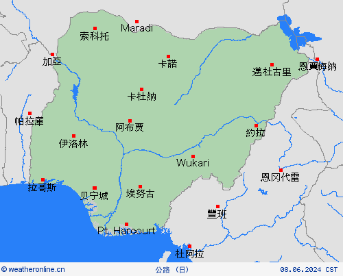 公路 尼日利亚 非洲 预报图