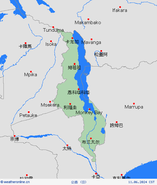 公路 马拉维 非洲 预报图