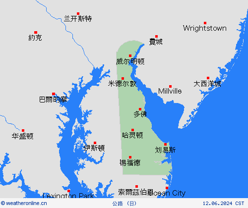 公路 特拉华 北美洲 预报图